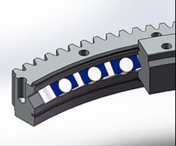 Single row cross roller slewing bearing
