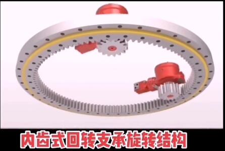 Internal-gear-slewing-bearing-transmission-structure