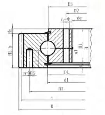 drawing for light type slewing bearing 061 series drawing-for-light-type-slewing-bearing-061-series