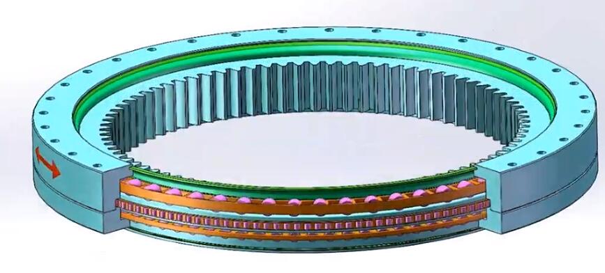 three row ball slewing bearing three row ball slewing bearing